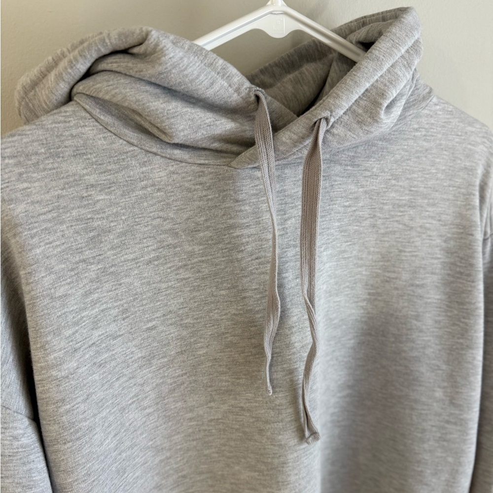 Quince SuperSoft Fleece Pullover Sweatshirt - Heather Grey - Size Medium - Picture 5 of 13